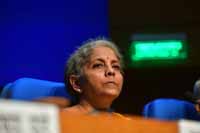 Union Minister for Finance and Corporate Affairs, Nirmala Sitharaman addressing a Post Budget 2021 Press Conference, in New Delhi, India on 1st February 2021. (Photo: Tribhuvan Tiwari/Outlook). Union Minister for Finance and Corporate Affairs, Nirmala Sitharaman addressing a Post Budget 2021 Press Conference, in New Delhi, India on 1st February 2021. (Photo: Tribhuvan Tiwari/Outlook).